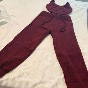 Pleshy cozy 2 pc set Cozy Burgundy Lounge Set